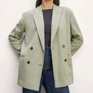 Everlane Double Breasted Blazer In Seagrass Green 0 NWT